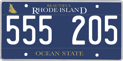 RI license plate 555205