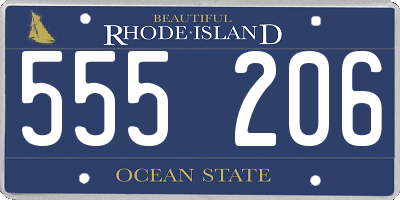 RI license plate 555206