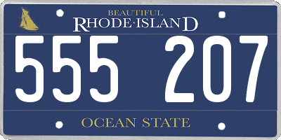 RI license plate 555207