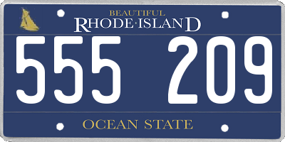 RI license plate 555209