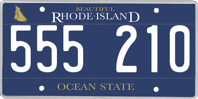 RI license plate 555210