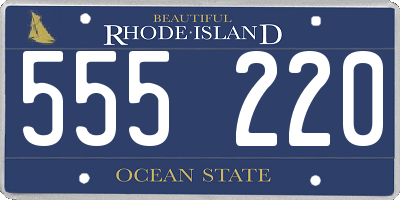 RI license plate 555220