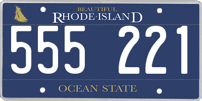 RI license plate 555221