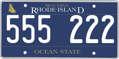 RI license plate 555222