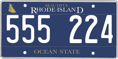 RI license plate 555224