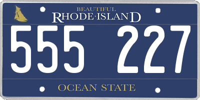 RI license plate 555227