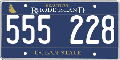 RI license plate 555228