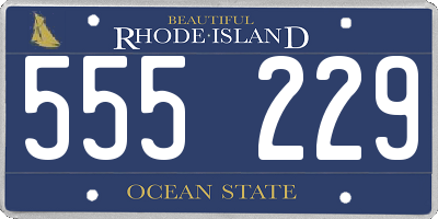RI license plate 555229