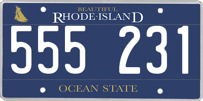 RI license plate 555231