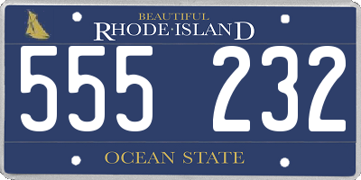 RI license plate 555232