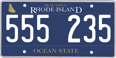 RI license plate 555235