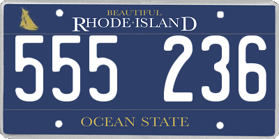 RI license plate 555236