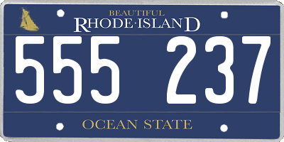 RI license plate 555237