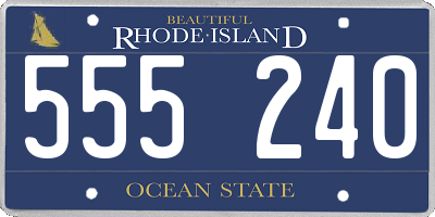 RI license plate 555240