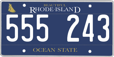 RI license plate 555243