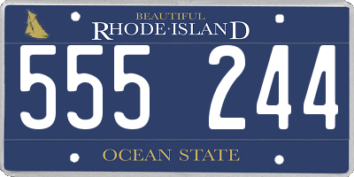 RI license plate 555244