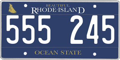 RI license plate 555245