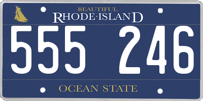 RI license plate 555246