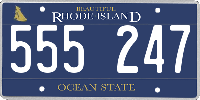 RI license plate 555247