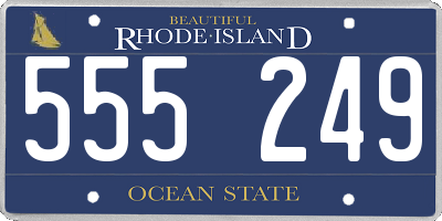 RI license plate 555249