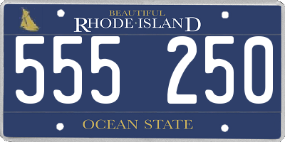 RI license plate 555250