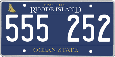 RI license plate 555252