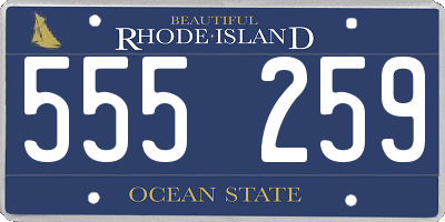 RI license plate 555259