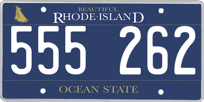 RI license plate 555262