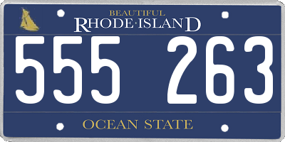 RI license plate 555263