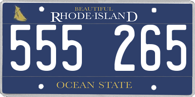 RI license plate 555265