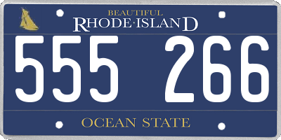 RI license plate 555266