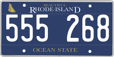 RI license plate 555268