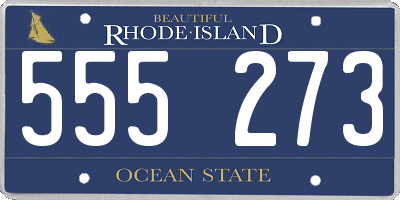 RI license plate 555273