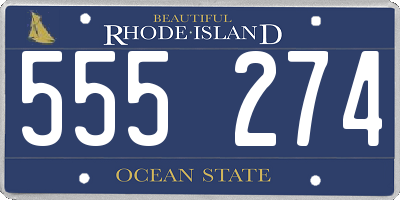 RI license plate 555274