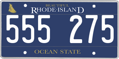RI license plate 555275