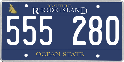 RI license plate 555280