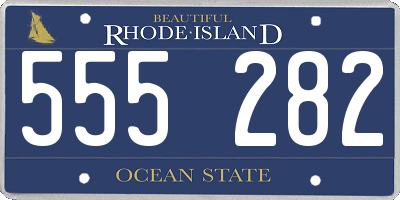 RI license plate 555282