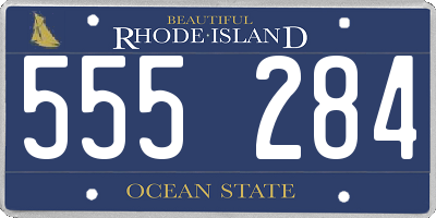 RI license plate 555284