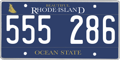 RI license plate 555286