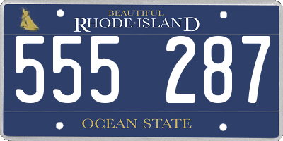 RI license plate 555287