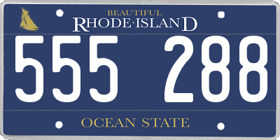 RI license plate 555288