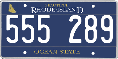 RI license plate 555289
