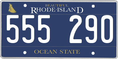 RI license plate 555290