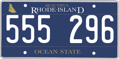 RI license plate 555296