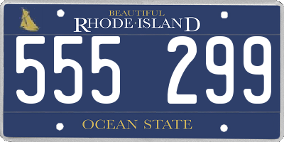 RI license plate 555299