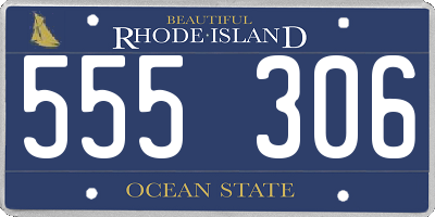 RI license plate 555306