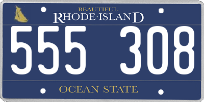 RI license plate 555308