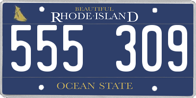 RI license plate 555309