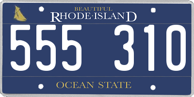 RI license plate 555310