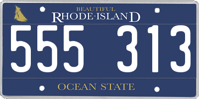 RI license plate 555313